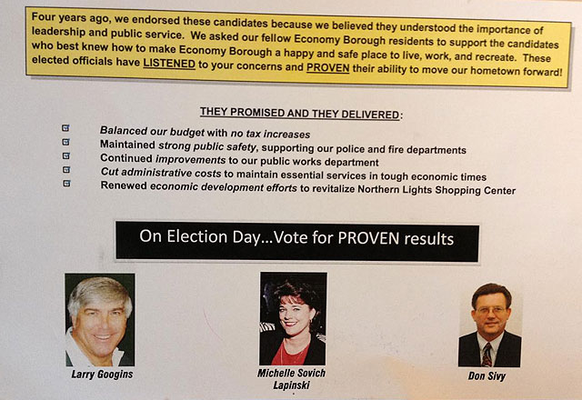 Political mailer sent out by the Bipartisan Committee