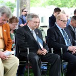 County Commissioners Joe Spanik, Tony Amadio, Dennis Nichols, in prayer / photo by John Paul