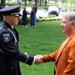 Monaca Officer Dave Mosura with Commissioner Joe Spanik / photo by John Paul